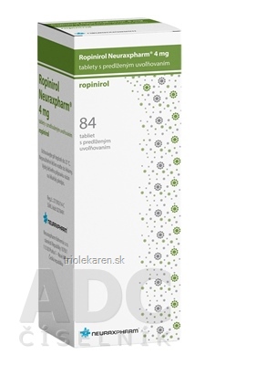 Ropinirol Neuraxpharm 4 mg tablety 84 ks