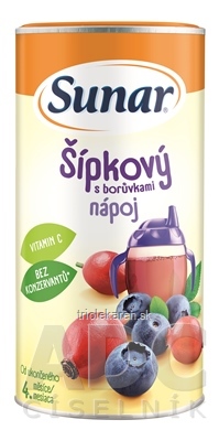 Sunar Rozpustný nápoj Šípkový s čučoriedkami v prášku od ukonč. 4. mesiaca 200 g