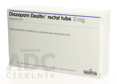 Diazepam Desitin rectal tube 5 mg sol rec 2,5 ml/5 mg (tuba PE) 1x5 ks