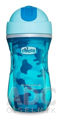 CHICCO Hrnček Sport termo so slamkou 266 ml 14m+ modrý 1 ks