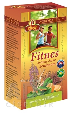 AGROKARPATY FITNES čaj so ženšenom čistý prírodný produkt, 20x2 g (40 g)