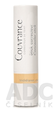 AVENE COUVRANCE STICK CORRECTEUR JAUNE SPF20 korekčná tyčinka žltá 1x4 g