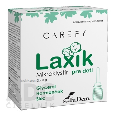 CAREFY Laxík mikroklystír pre deti 2 x 3 g