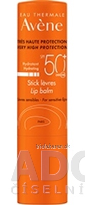 AVENE STICK LEVRES SPF50+ tyčinka na pery (veľmi vysoká ochrana) 1x3 g