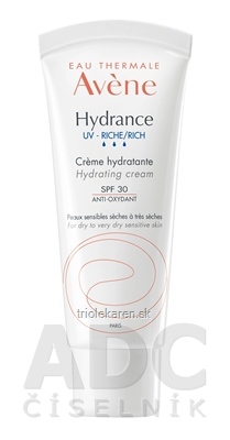 AVENE HYDRANCE UV-RICHE CREME HYDRATANTE SPF30 hydratačný krém SPF30 1x40 ml