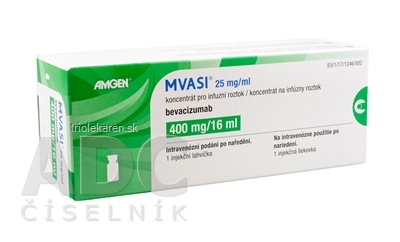 MVASI 25 mg/ml koncentrát na infúzny roztok 400 mg liek.inj.skl. 16 ml