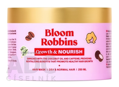 Bloom Robbins Growth & NOURISH HAIR MASK maska na rast vlasov s kofeínom 250 ml