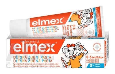 ELMEX DETSKÁ ZUBNÁ PASTA do 6 rokov, s aminfluoridom 1x50 ml