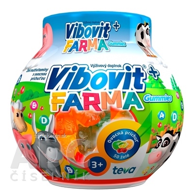 VIBOVIT+ FARMA Gummies želé s ovocnou príchuťou (inov.2018) 1x50 ks