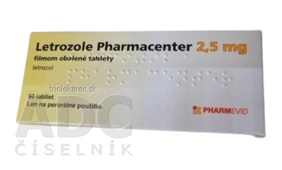 Letrozole Pharmacenter 2,5 mg tbl flm (blis. PVC/Al) 1x90 ks