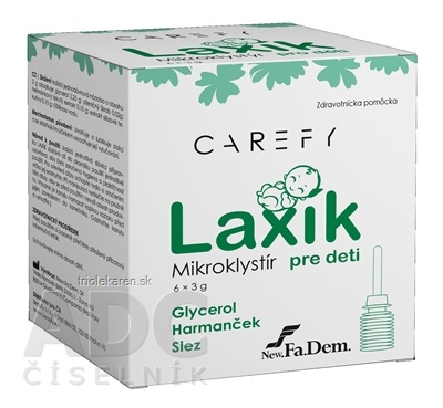 CAREFY Laxík mikroklystír pre deti 6 x 3 g