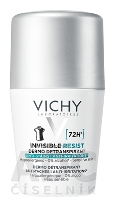 VICHY INVISIBLE RESIST DETRANSPIRANT 72H detranspirant proti zápachu roll-on 50 ml