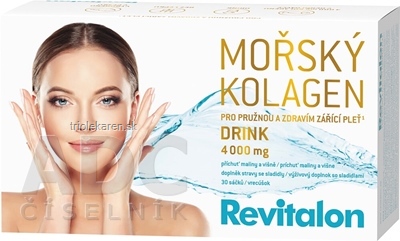 VITAR Revitalon MORSKÝ KOLAGÉN DRINK 4 000 mg vrecúška príchuť malina a višňa 30 x 5,2 g