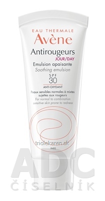 AVENE ANTIROUGEURS EMULSION SPF 30 (new 2020) denná upokojujúca emulzia 1x40 ml