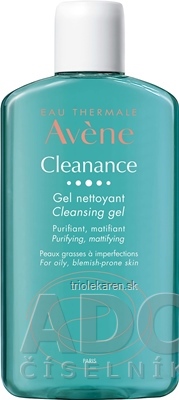 AVENE CLEANANCE Čistiaci gél (inov. 2020)  bez mydla, mastná pleť 1x200 ml