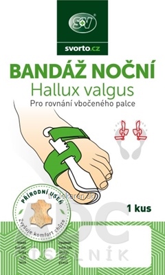 svorto BANDÁŽ NOČNÁ Hallux Valgus 030 ľavá, veľkosť 36-40, 1x1 ks