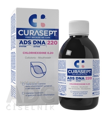 CURASEPT ADS 220 DNA 0,2% ústna voda 200 ml