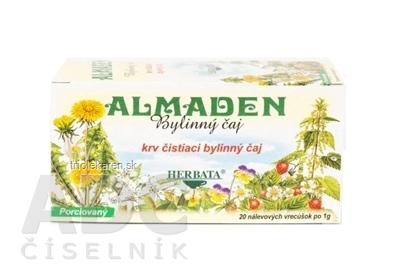 HERBATA ALMADEN bylinný čaj krv čistiaci vrecúška 20 x 1 g