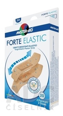 FORTE ELASTIC Náplasť elastická vodeodolná 2 veľkosti 78 x 20 mm 78 x 26 mm 20 ks