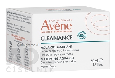 AVENE CLEANANCE Zmatňujúci AQUA-GÉL citlivá pleť so sklonom k nedokonalostiam 50 ml