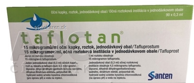 Taflotan Očná roztoková instilácia 0,3 ml/4,5 µg 90 x 0,3 ml