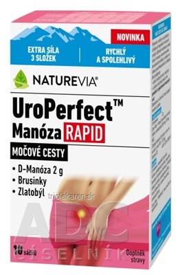 NATUREVIA UroPerfect Manóza RAPID prášok vo vrecúškach 1x10 ks