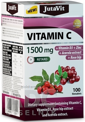 JutaVit Vitamín C 1500 mg tablety s postupným uvoľňovaním 100 ks