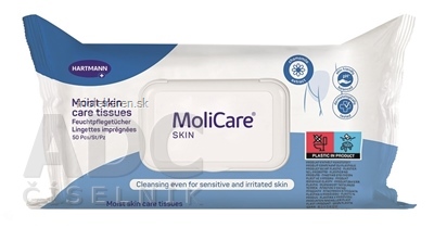 MoliCare SKIN Vlhké ošetrovacie utierky (modrá rada) 1x50 ks