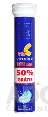 Zdrovit Vitamín C 1000 mg 50% grátis tbl eff (šumivé tablety) 1x20 ks