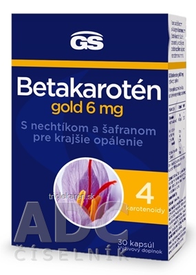 GS Betakarotén gold 6 mg cps s nechtíkom a šafranom 1x30 ks