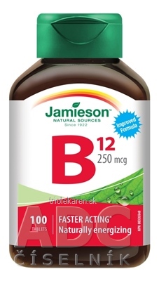 JAMIESON VITAMÍN B12 METYLKOBALAMÍN 250 µg tbl 1x100 ks