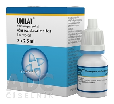 UNILAT 50 mikrogramov/ml int opo 125 ug (fľ. PE s kvapkadlom) 3x2,5 ml