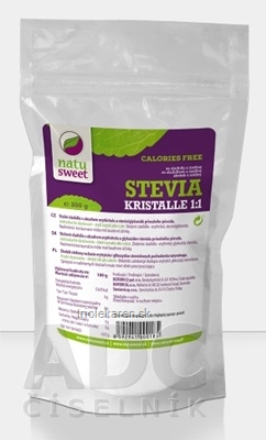 NATUSWEET STEVIA KRISTALLE 1:1 sladidlo, práškové 1x200 g