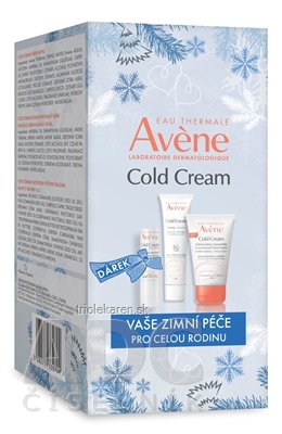 AVENE XMASS COLD CREAM Darček krém 40 ml + krém na ruky 50 ml + Balzam na pery 4 g 1 set