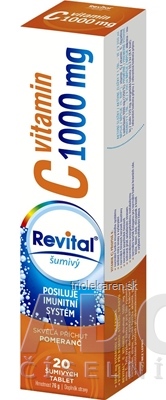 Revital vitamín C 1000 mg šumivý tbl eff s príchuťou pomaranč 1x20 ks