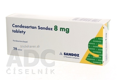 Candesartan Sandoz 8 mg tablety tablety 28 ks