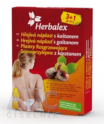 Herbalex Hrejivá náplasť s gaštanom 4 ks