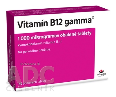 Vitamín B12 gamma tbl obd 1000 µg (blis.PVC/PVDC/Al) 1x50 ks