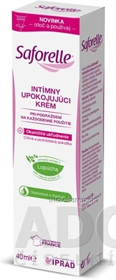 Saforelle INTÍMNY UPOKOJUJÚCI KRÉM na každodenné použitie pri podráždení 1x40 ml