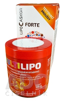 LIPO C Askor Forte + Multilipo kapsuly 120 ks + testovacie prúžky + želé 30 ks 1 set