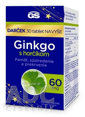 GS Ginkgo 60 mg s horčíkom tablety 120 ks