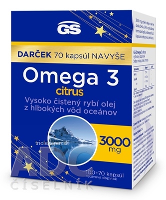 GS Omega 3 citrus kapsuly 170 ks