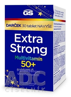 GS Extra Strong Multivitamín 50+ tablety 130 ks