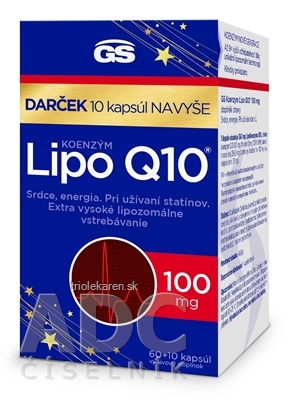 GS Koenzým Lipo Q10 100 mg kapsuly 70 ks