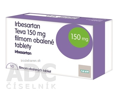 Irbesartan Teva 150 mg filmom obalené tablety tbl flm (blis.PVC/PVDC/Al) 1x90 ks