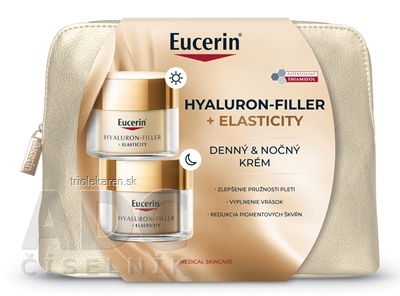 Eucerin Kazeta HYALURON-FILLER+ELASTICITY denný krém 50 ml + nočný krém 50 ml 1 set