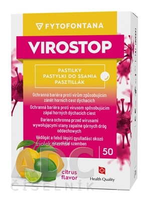 fytofontana VIROSTOP pastilky na cmúľanie príchuť citrusová 50 ks