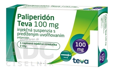 Paliperidón Teva 100 mg Injekčná suspenzia striek.inj.napln.+2x ihla 1 set