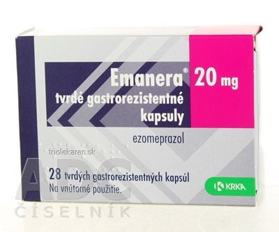 Emanera 20 mg tvrdé gastrorezistentné kapsuly cps end (blis.) 1x28 ks