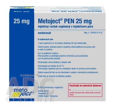 Metoject PEN 25 mg Injekčný roztok naplnený v pere 6 x 0,5 ml